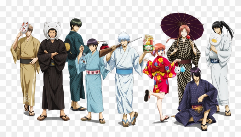 Illustration And Goods Using Motif Which We Drew Newly - 銀魂 浴衣 イラスト Clipart