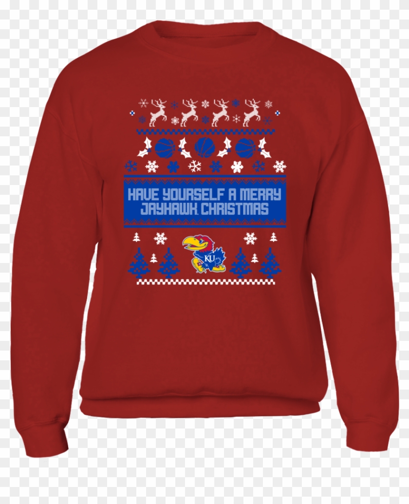 Have Yourself A Merry Jayhawk Christmas - Ole Miss Ugly Christmas Sweater Clipart #5379804