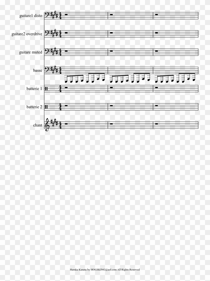 Naruto Soundtrack - Haruka Kanata - Sheet Music Clipart #5379892