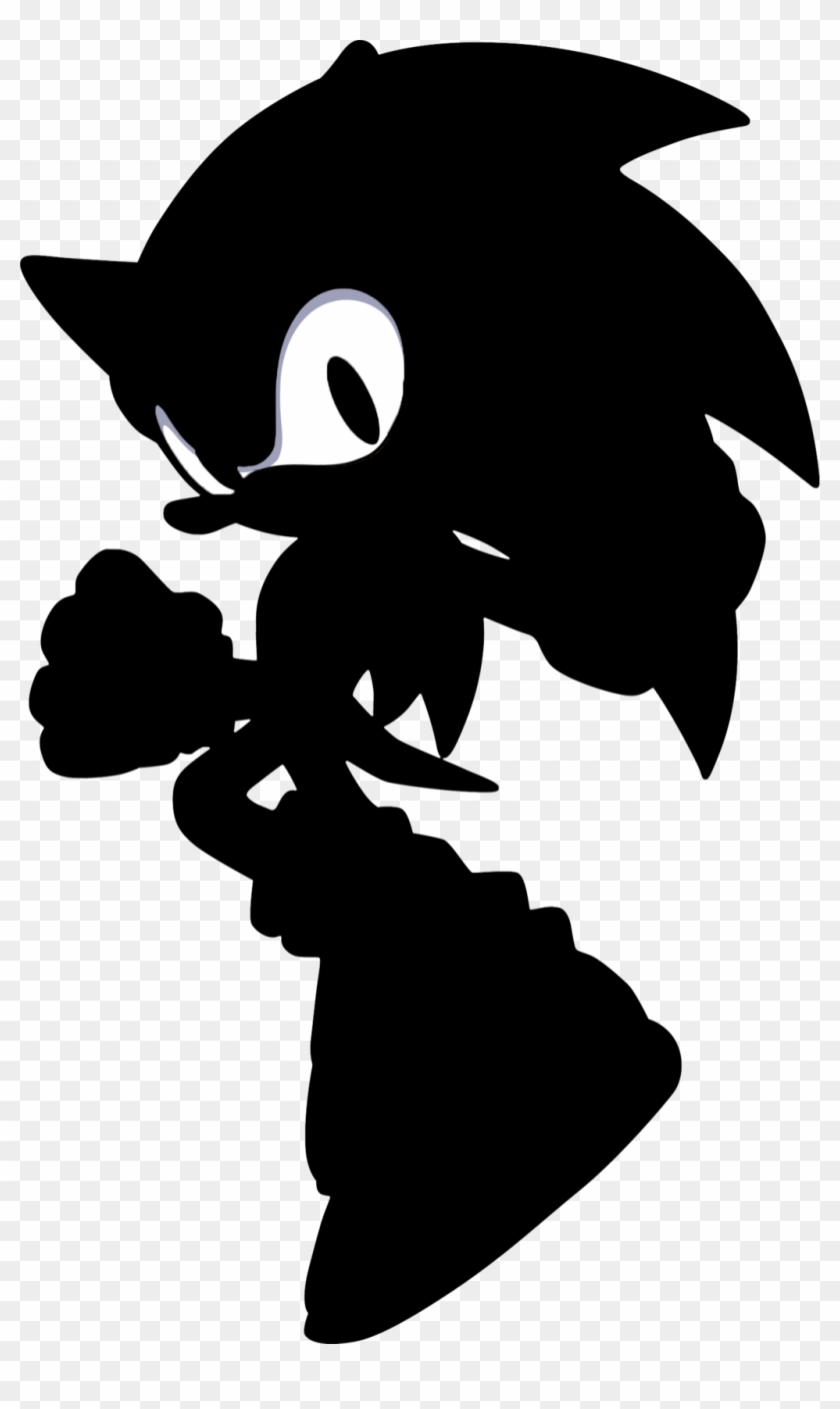 Sonic Silhouette - Video Game Characters Silhouette Clipart