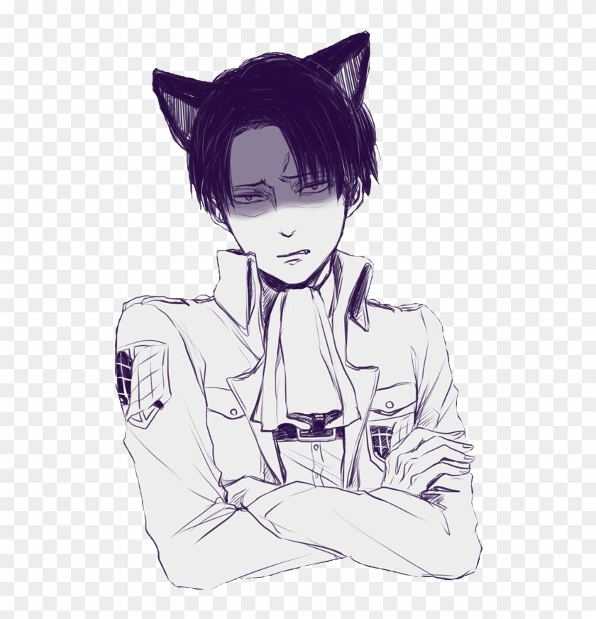 Levi Ackerman As A Neko Clipart
