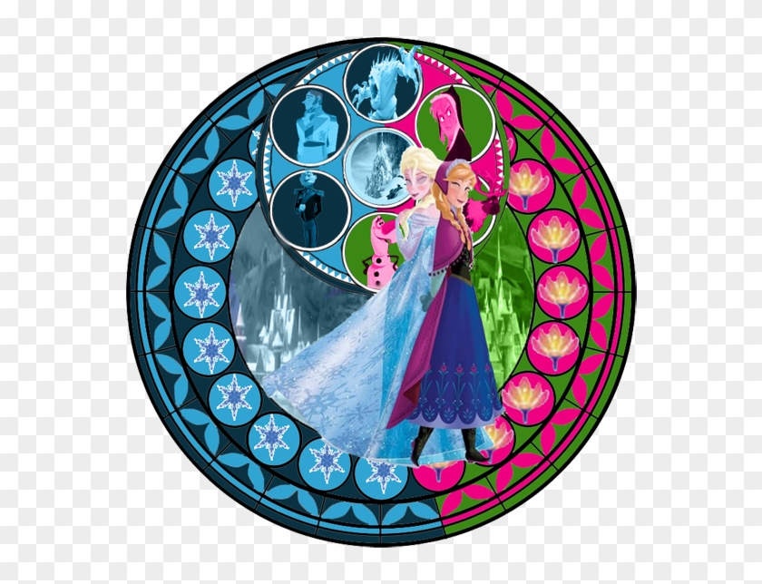 Clip Art - - Kingdom Hearts Stained Glass Anna - Png Download