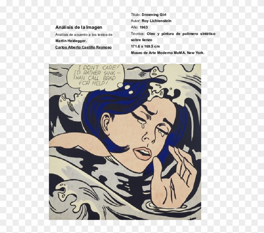 Doc - Moma Lichtenstein Drowning Girl Clipart #5381292