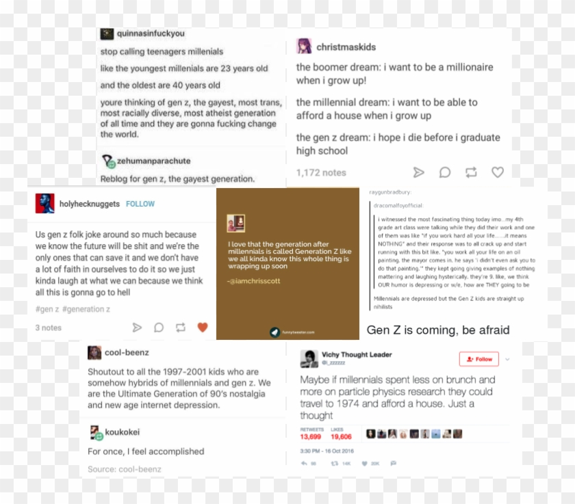 Millenial Vs Gen Z Clipart