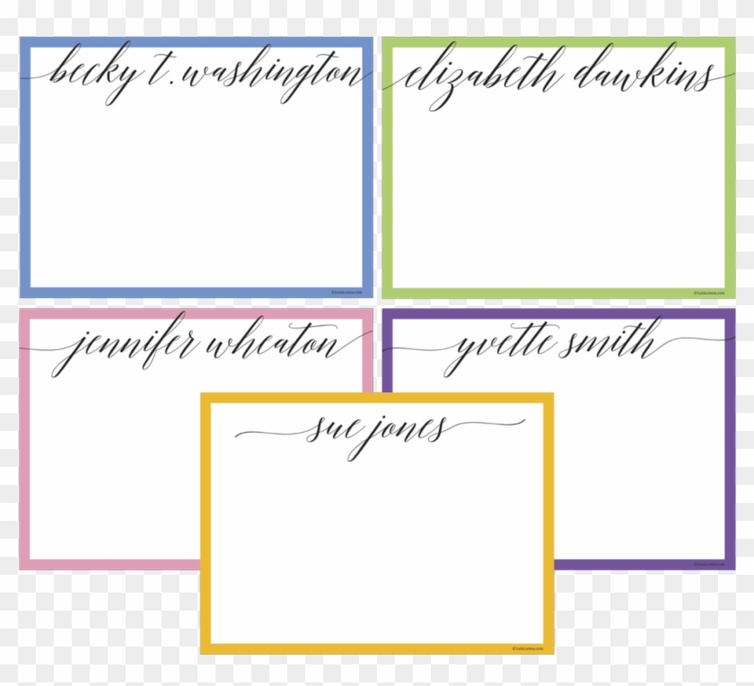 Calligraphy Notecard Set Handwriting Clipart (5382491) PikPng