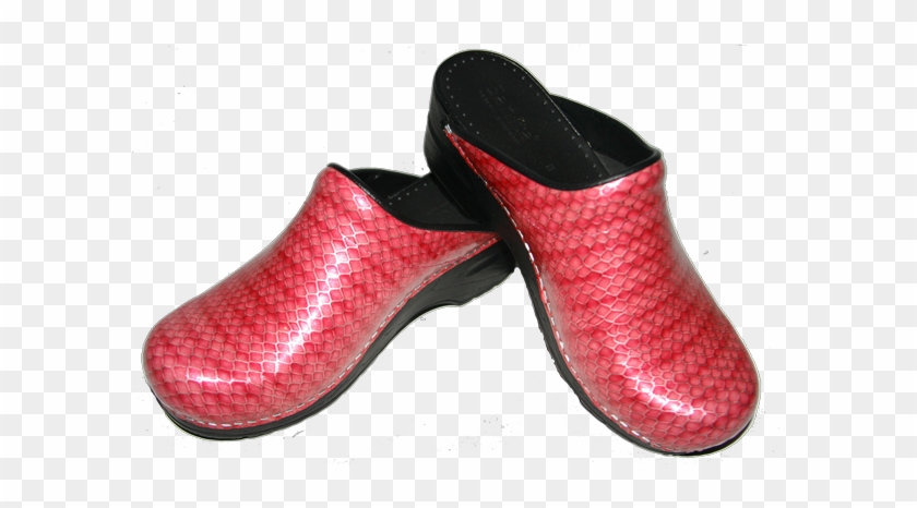 Pink Snake Clogs - Slip-on Shoe Clipart #5384459