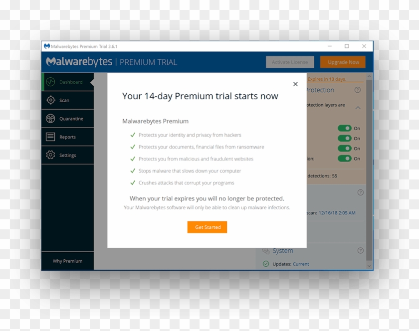 Malwarebytes Free Trial - Computer Program Clipart #5385115