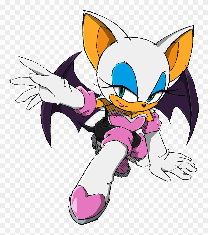 Rouge Jumping - Rouge The Bat Sonic Channel Clipart