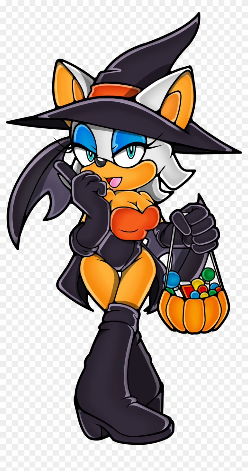 Sonic Heroes Sonic Forces Rouge The Bat Vertebrate - Sonic Forces Witch Rouge Clipart #5386858