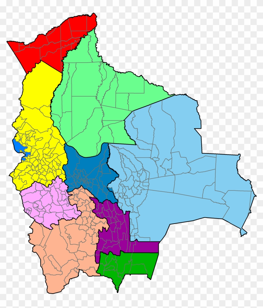 Bolivia Division - Provinces Of Bolivia Map Clipart #5387451