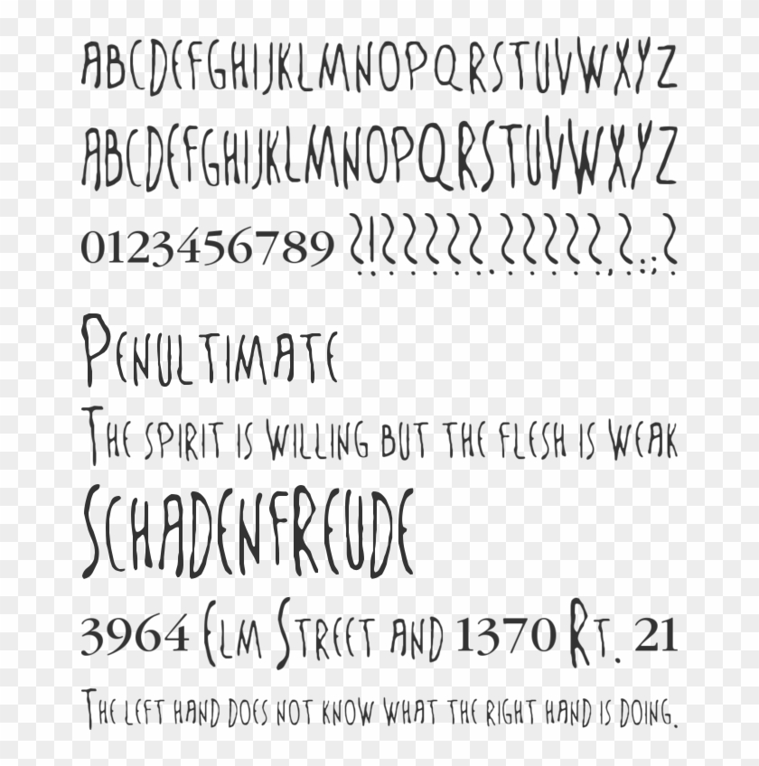 The Sixth Sense Font Preview - Font Clipart #5387537