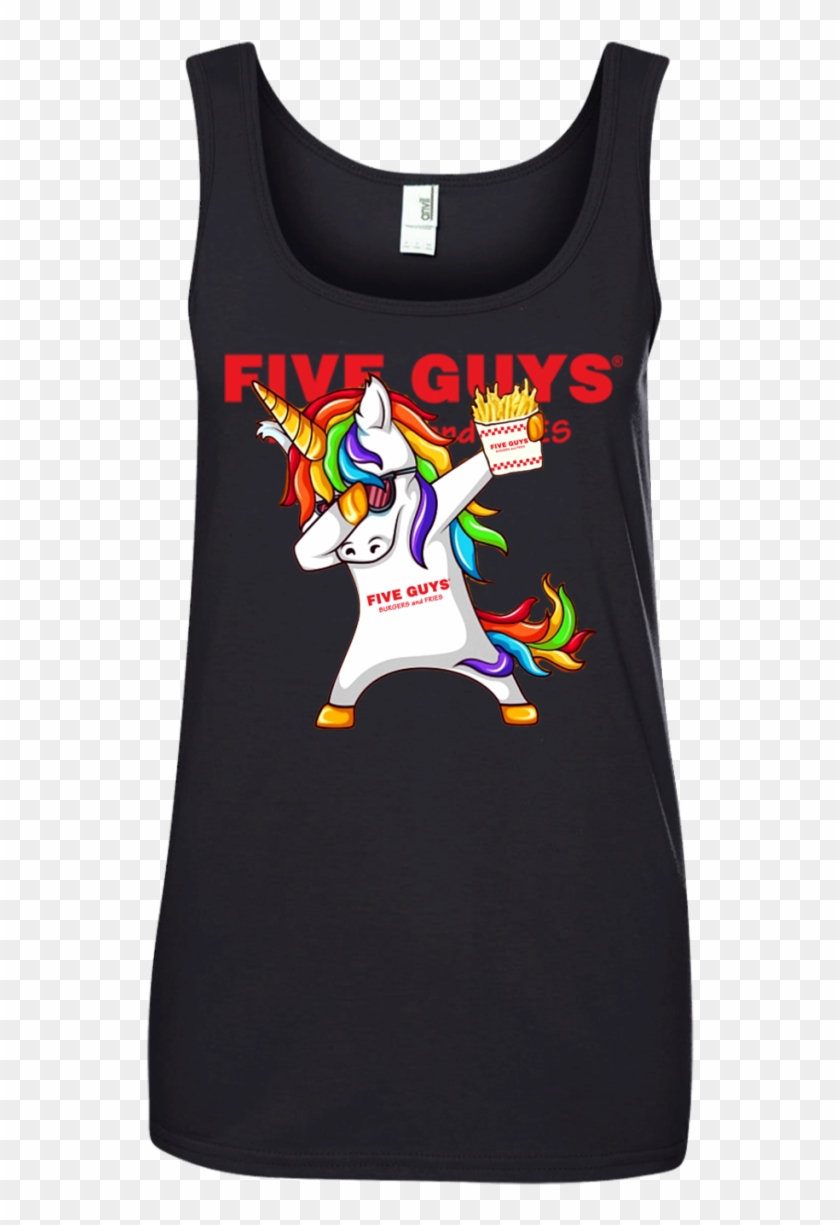 Dabbing Unicorn Loves Five Guys - Cartoon Dabbing Unicorn Clipart #5388634