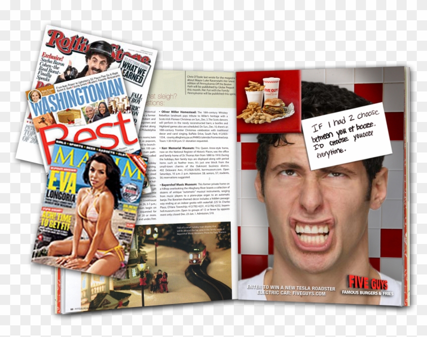 Five Guys Magazine Ads , Png Download - Magazine Clipart
