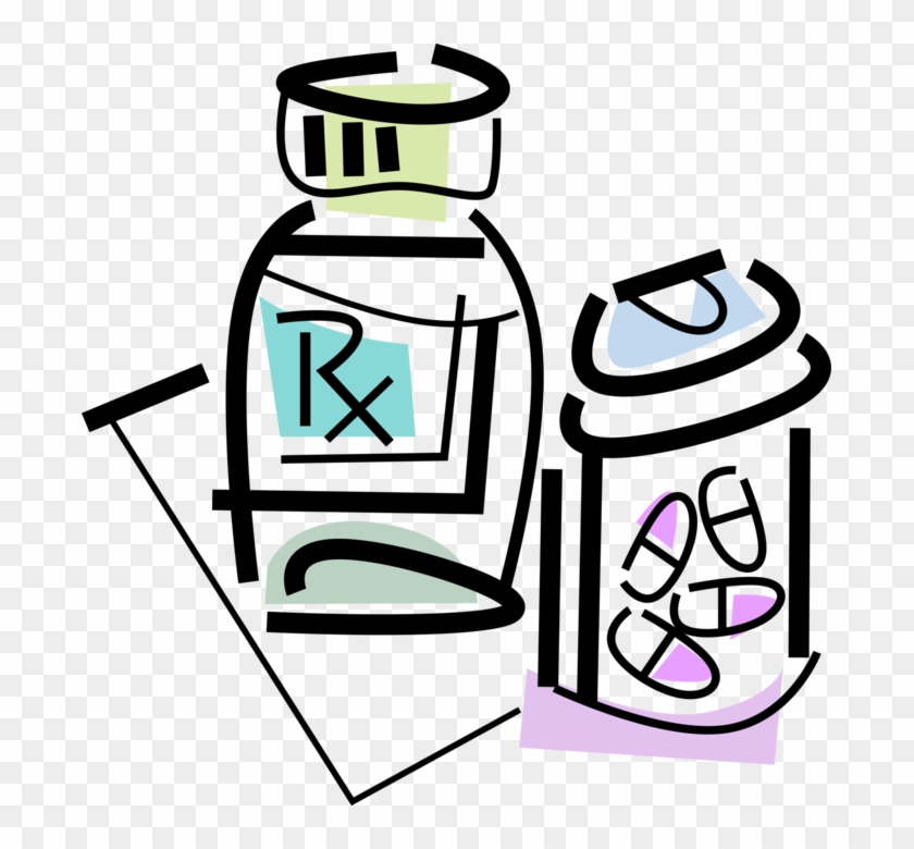 Vector Illustration Of Prescription Medication Medicine - Ilustração Medicamentos Png Clipart