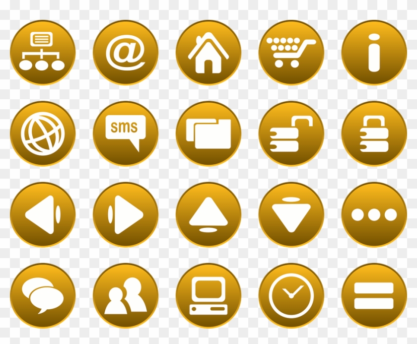 Icons Web Internet Communication Graphics Buttons - Icon Orange Clipart #5389374