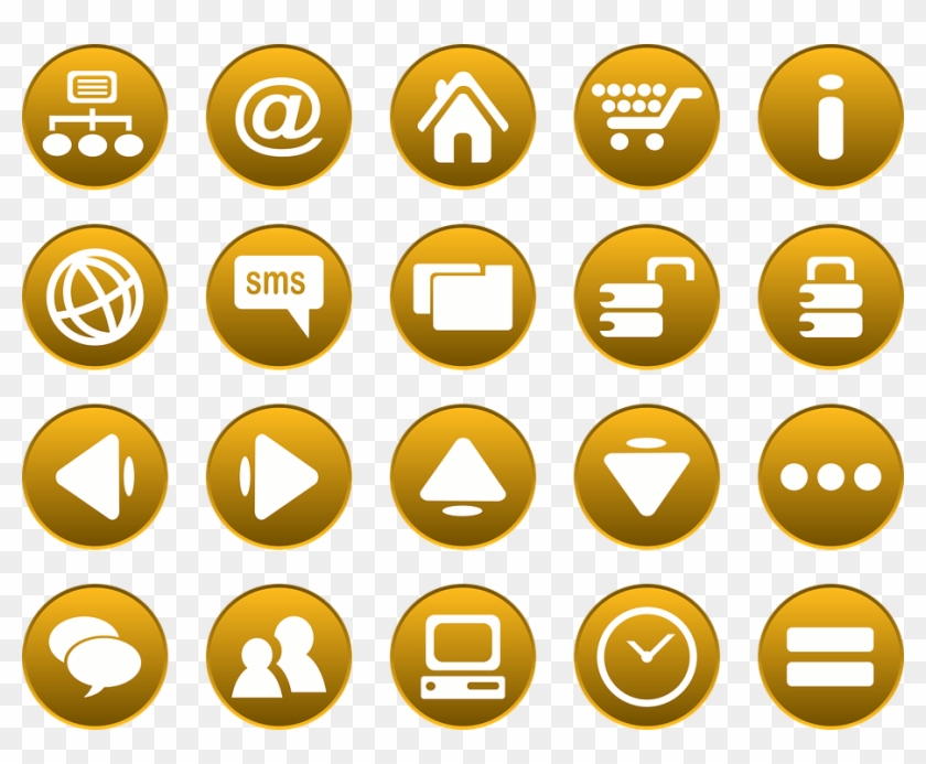 Icons Web Internet Communication Graphics Buttons - Icon Orange Clipart