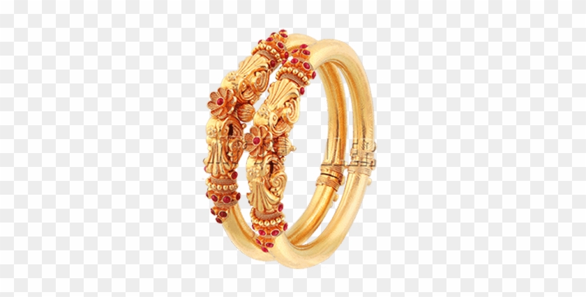 Png Jewellers Bangle Designs - Gold Temple Design Bangles Clipart #5389379