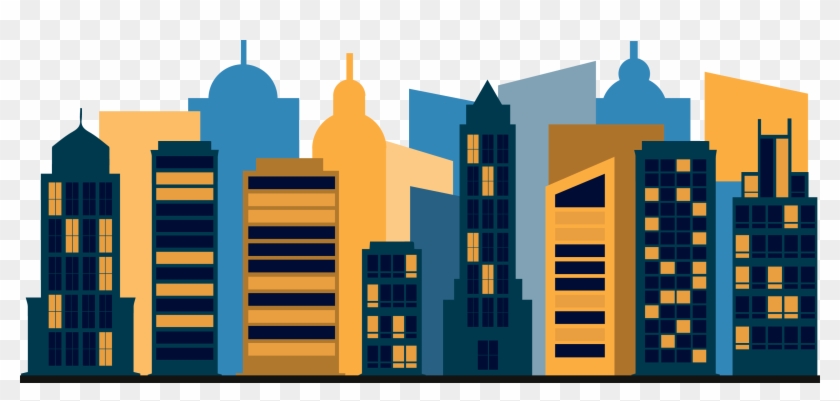 Architecture Design City Transprent Png Free - Building Images Cartoon Background Clipart