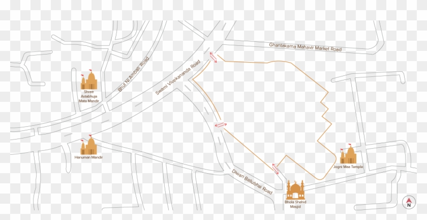 After 1861, When The First Textile Mill Was Established - Map Clipart
