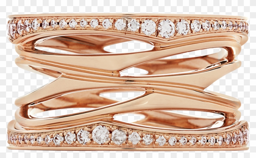 Zero1 Design Legend Four-band Ring In 18 Kt Rose Gold - Wood Clipart #5390305