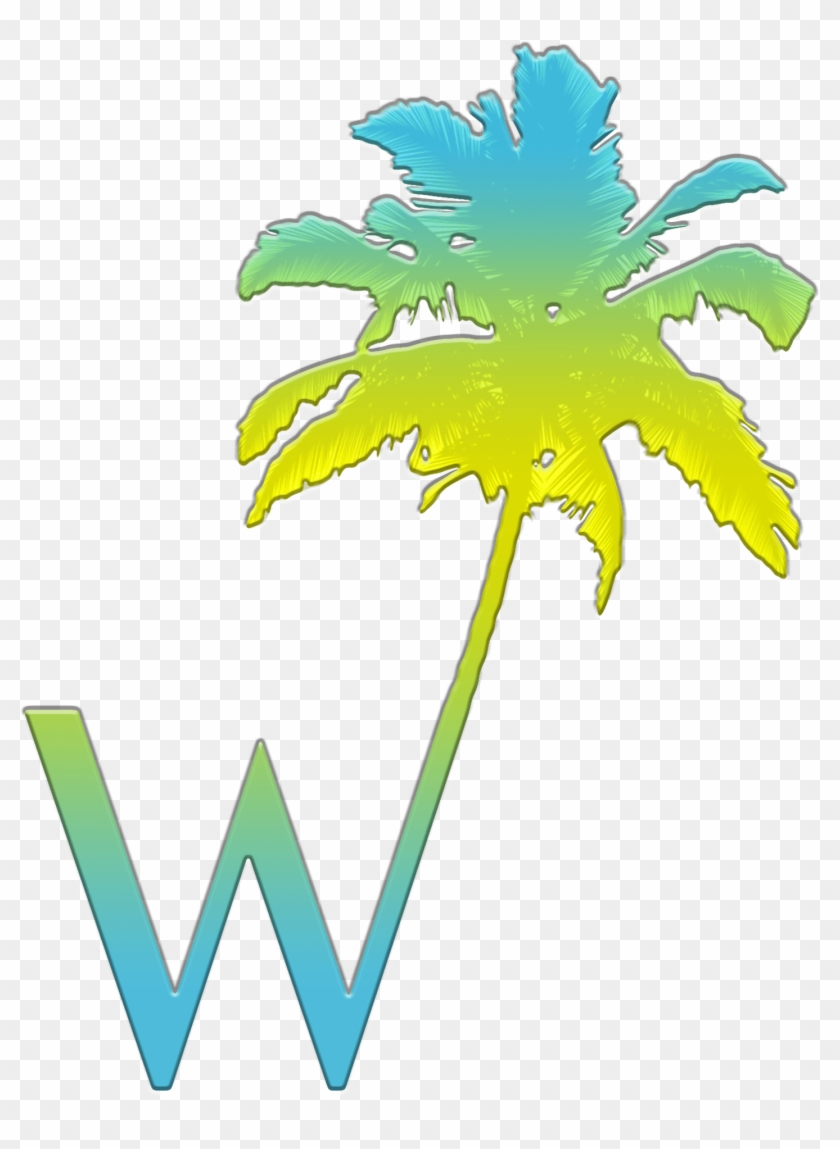 W Palm Only Logo No Background White Clipart