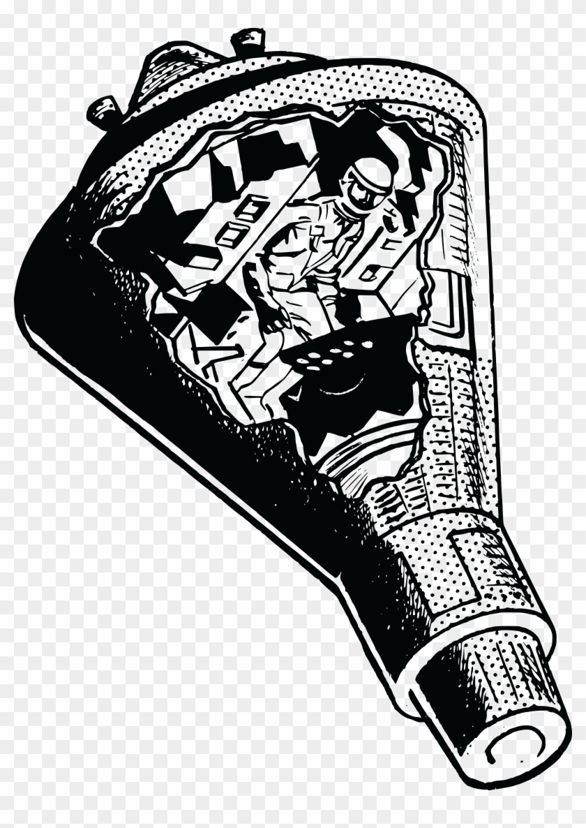 Astronaut Clipart Space Capsule - Space Capsule Drawing - Png Download