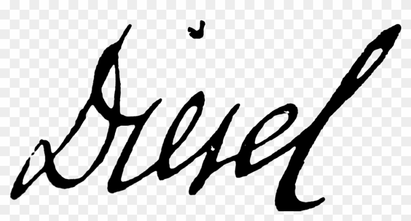 Diesel Unterschrift - Rudolf Diesel Signature Clipart #5391434