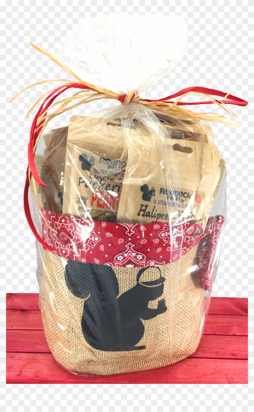 Burlap Bucket Of Nuts-wrapped - Mishloach Manot Clipart #5391755