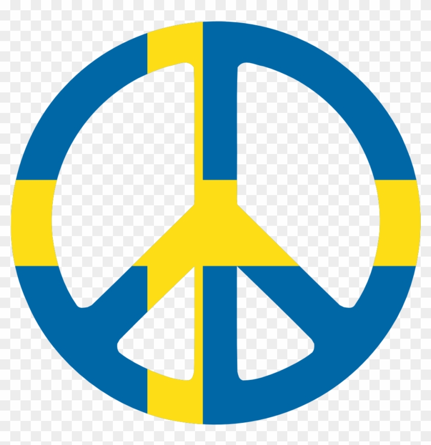 Sweden Peace Symbol Flag 3 Cnd Logo Peacesymbol Scalable - Peace Sweden Clipart