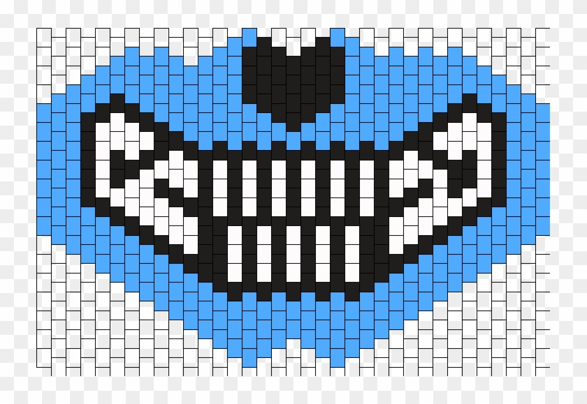 Large Blue Wolf Kandi Mask Bead Pattern - Kandi Mask Wolf Pattern Clipart