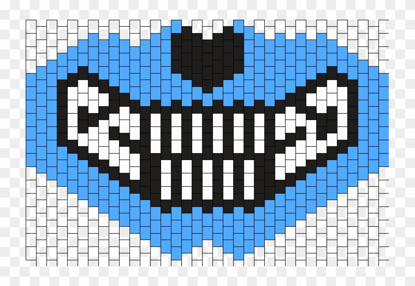 Large Blue Wolf Kandi Mask Bead Pattern - Kandi Mask Wolf Pattern Clipart #5391863