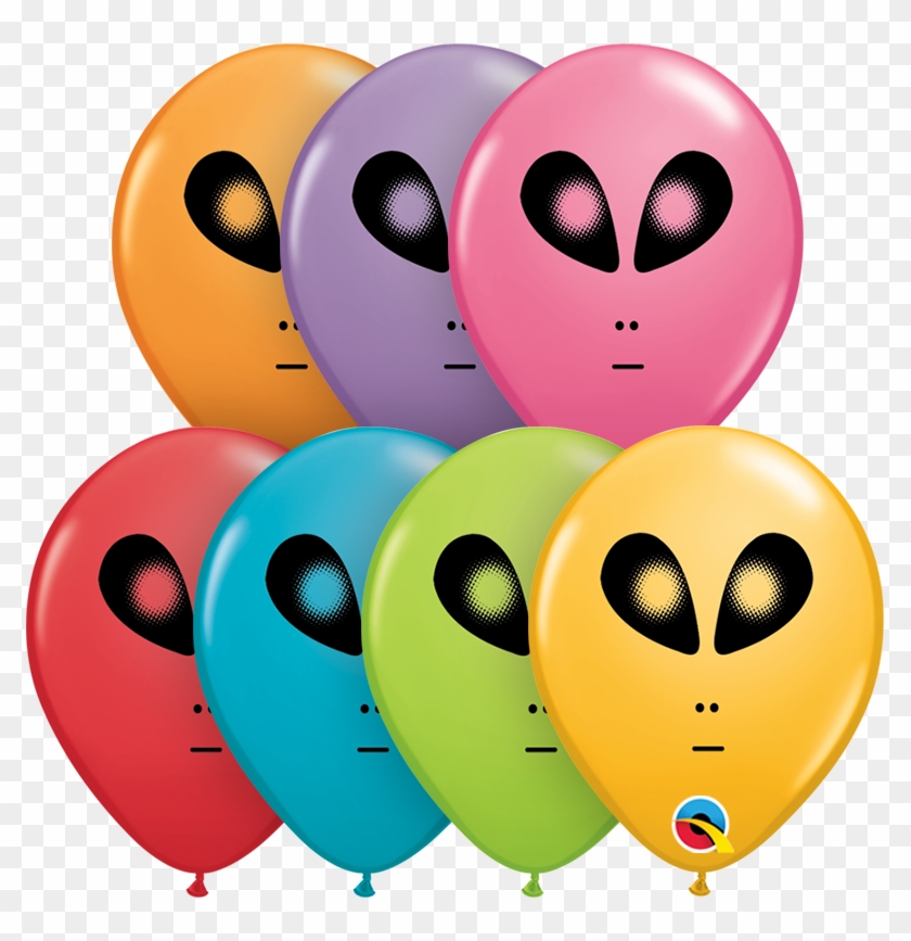 5" Festive Alien Assortment Balloons All American Balloons - Balao De Dinossauro Clipart #5392093