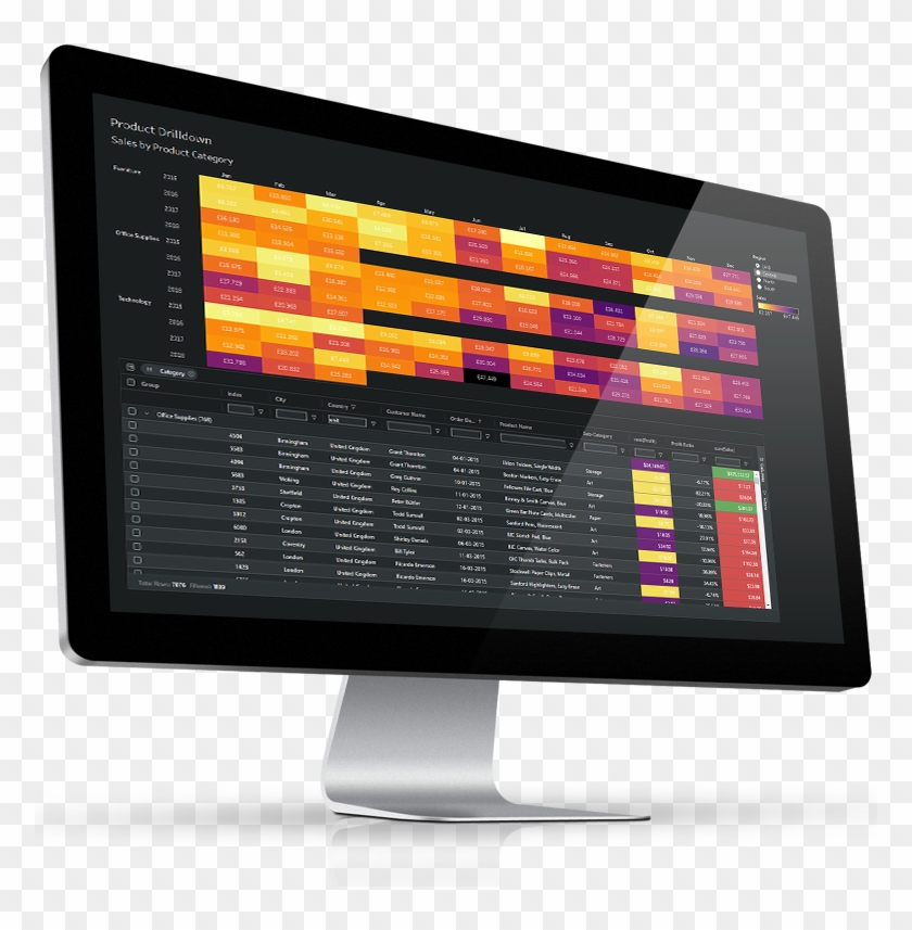 Supertables By Appsfortableau Is The Best Tableau Extension - Led-backlit Lcd Display Clipart #5392478