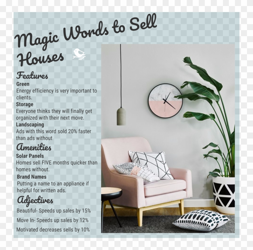 Magic Words To Sell Houses Sell Your House Fast, Selling - Green Pink Grey Room Clipart
