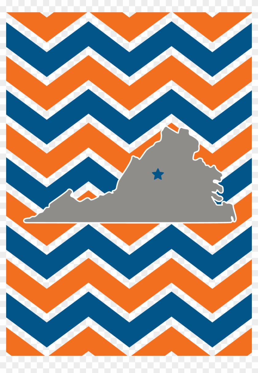 University Of Virginia State Map Greeting Card - Motif Clipart