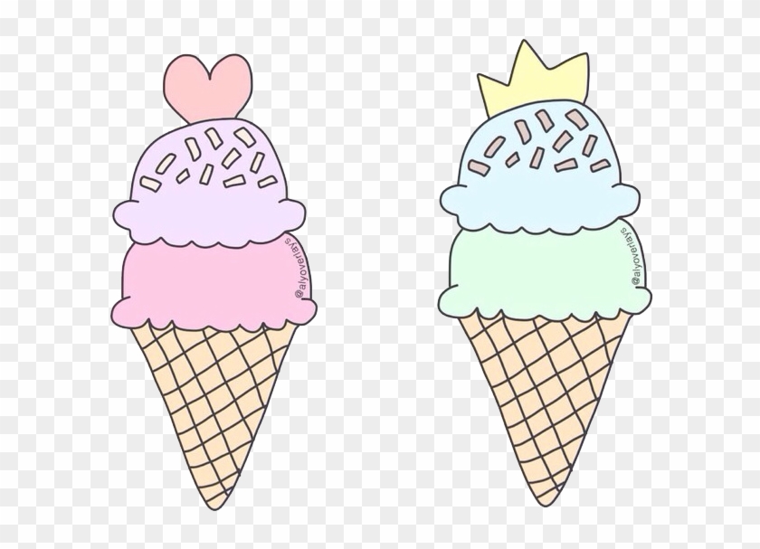 Ice Cream Illustration, Tumblr Png, Pastel Drawing, - Красивые Рисунки В Личный Дневник Clipart #5393699