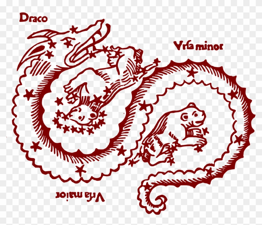 Artistic Representations Of The Constellations Of The - Dragon Dacic Clipart #5393869