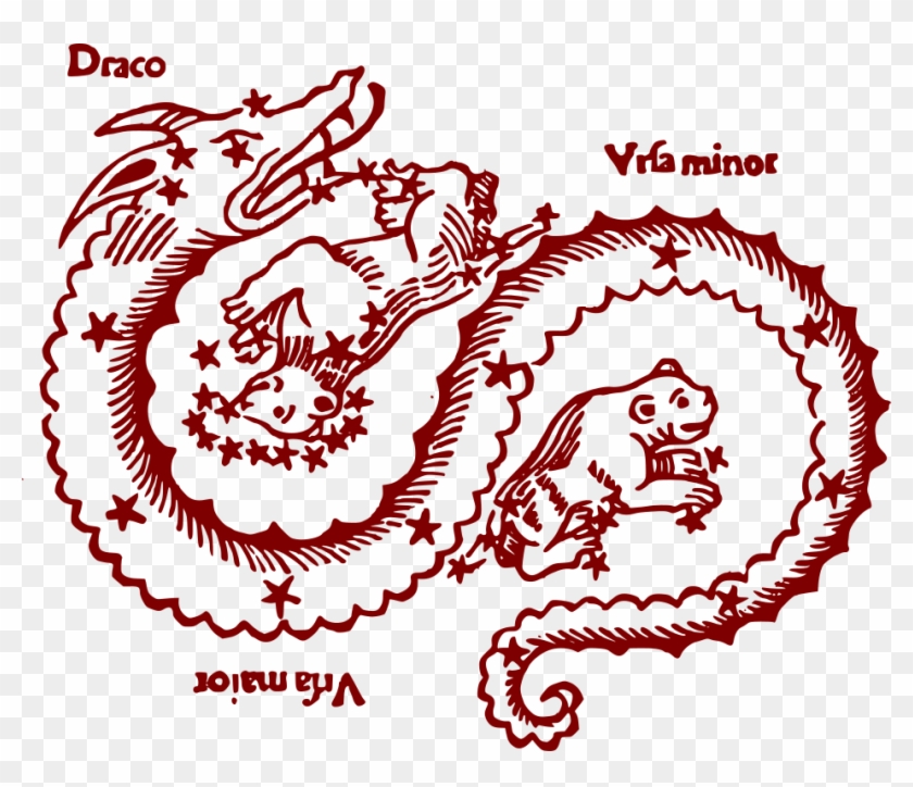 Artistic Representations Of The Constellations Of The - Dragon Dacic Clipart