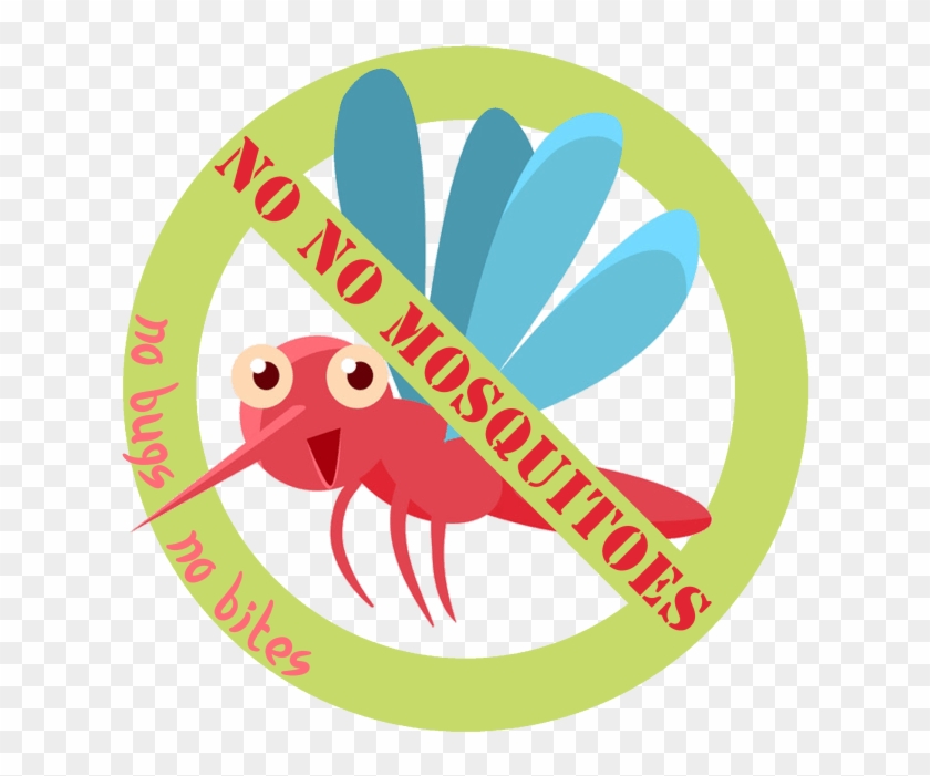 No No Mosquitoes Logo No Bugs No Bites - Circle Clipart