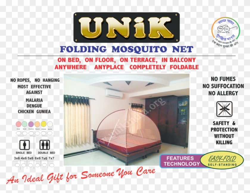 Unik Folding Mosquito Net - Flyer Clipart
