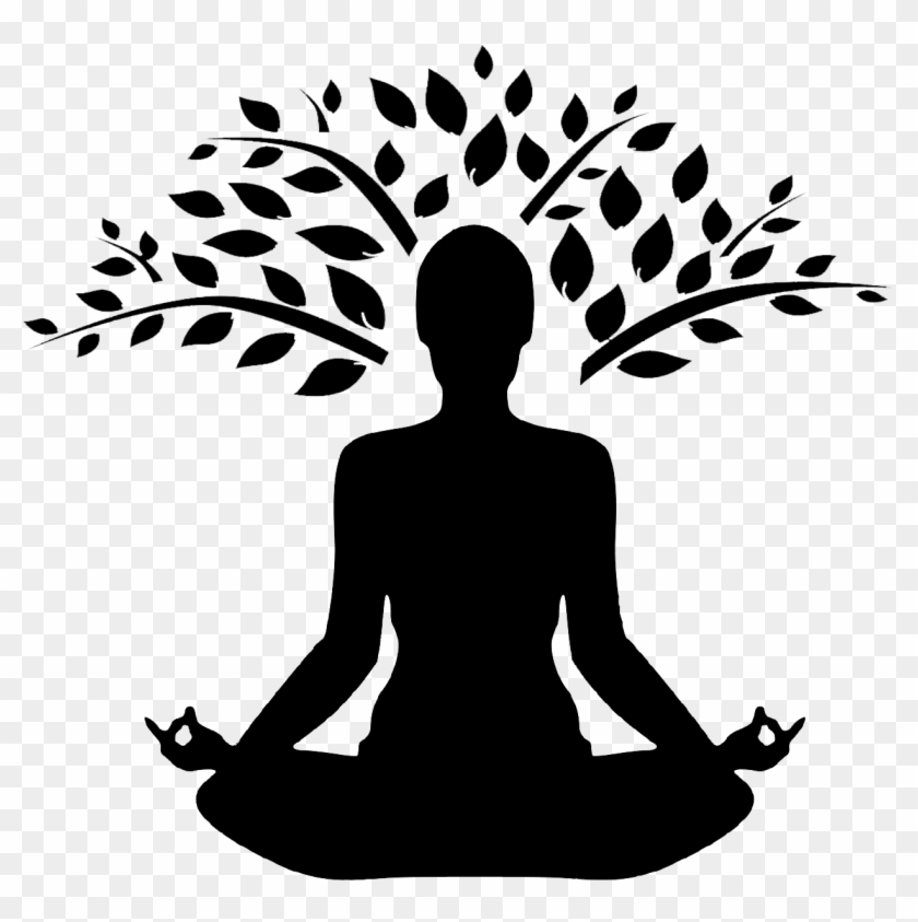 Meditation Clipart Relaxation Therapy - Yoga Black And White Png Transparent Png #5395984