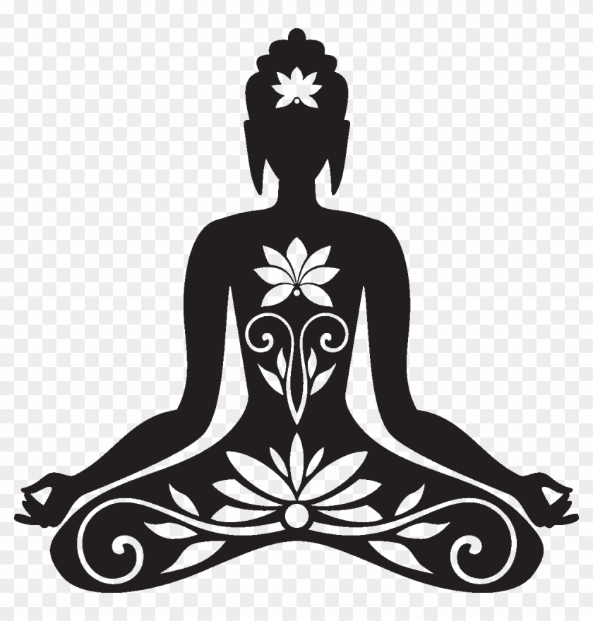 Yoga Artsy Images Png - Yoga Lotus Position Black Clipart #5396715