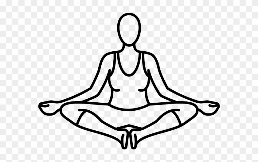 Fitness Drawing - Yoga Meditation Drawing Clipart #5396750