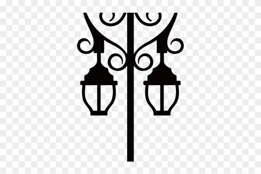 Street Light Clipart Streat - โคม ไฟ ขาว ดำ - Png Download