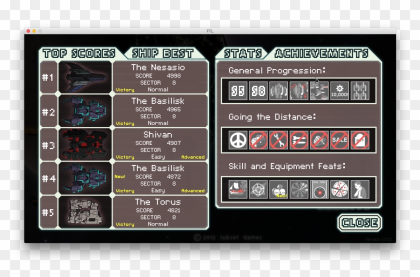 Ftlgame - Run 3 Achievements Clipart #5397691