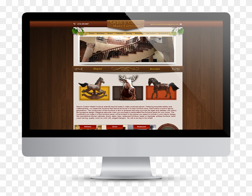 Genos Custom Furniture - Computer Monitor Clipart #5398071