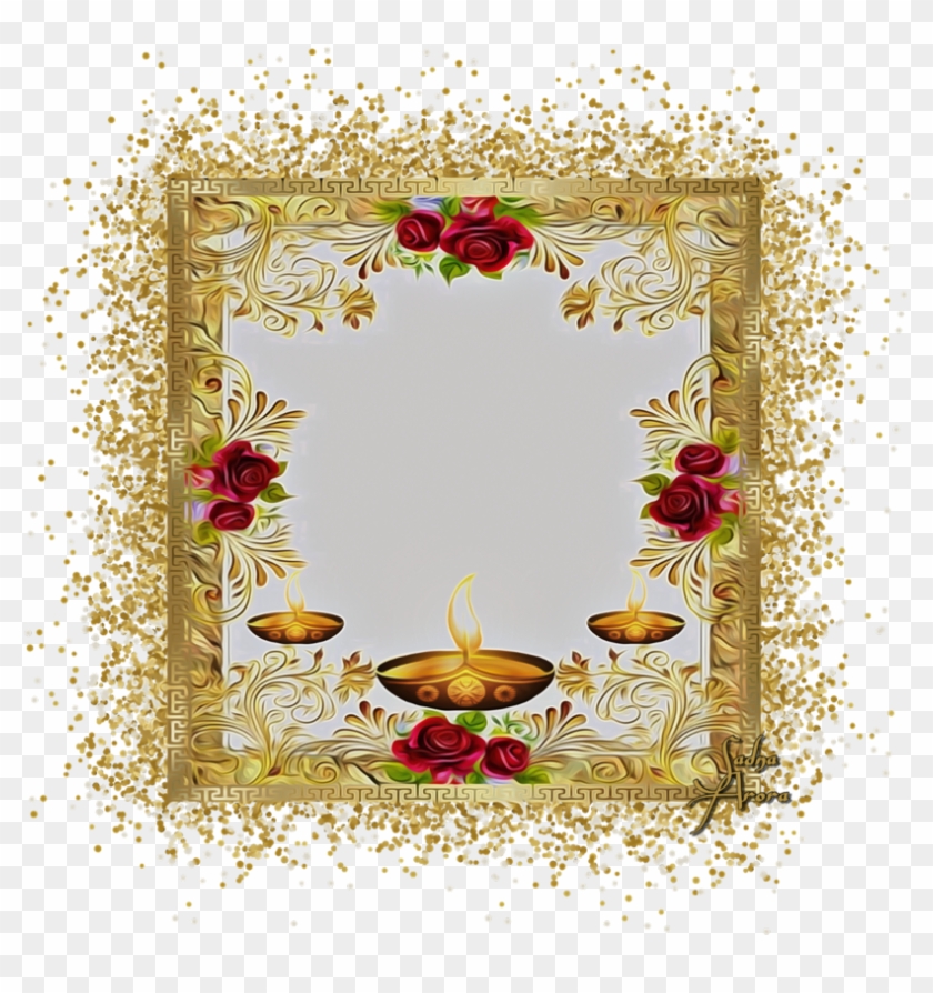 #diwali #bg - Picture Frame Clipart