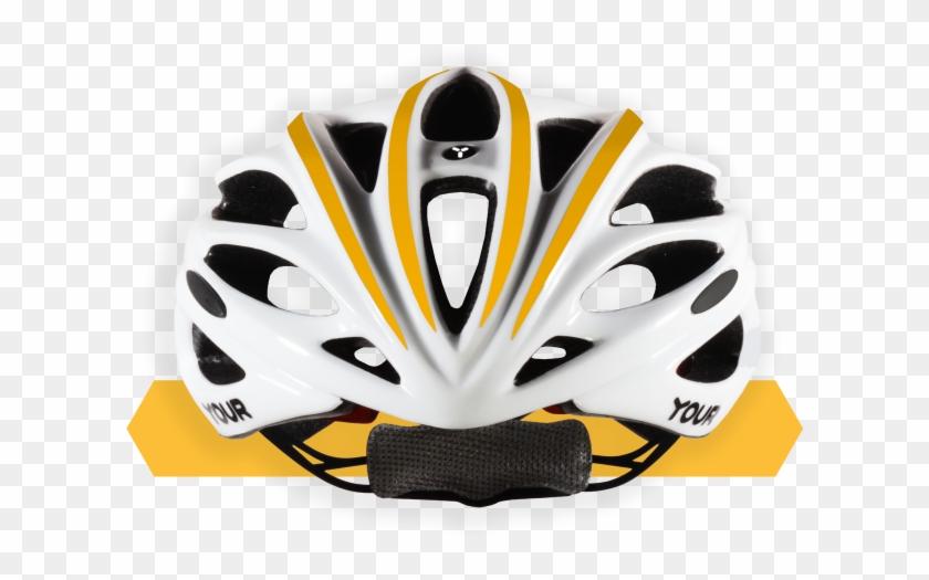 Your Helmets Team White 01 Front Sunflower Yellow - Bicycle Helmet Clipart #5399266