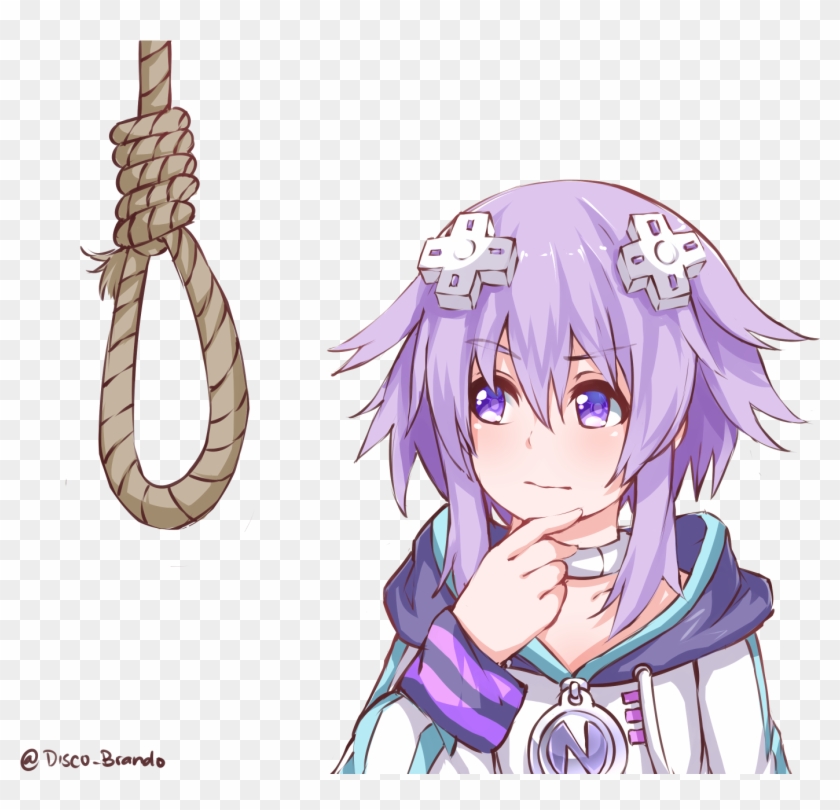 Neptune And Rope - Neptunia Thinking Clipart