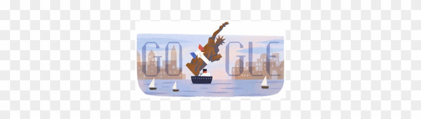 Google Marks Anniversary Of Statue Of Liberty's Arrival - Polymer Replica Of The Statue Of Liberty Clipart #540552